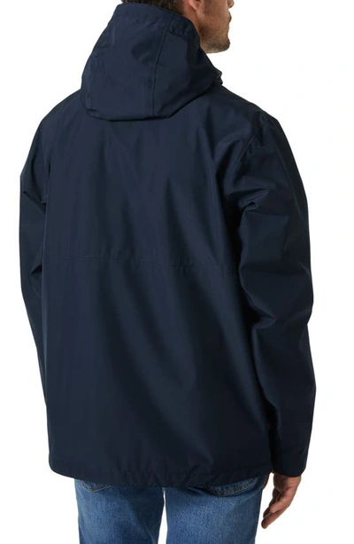 Shop Helly Hansen T2 Utility Hooded Rain Jacket In Navy