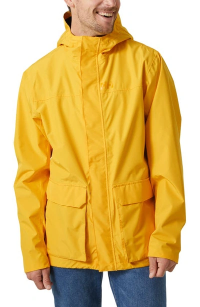 Shop Helly Hansen T2 Utility Hooded Rain Jacket In Essential Yellow