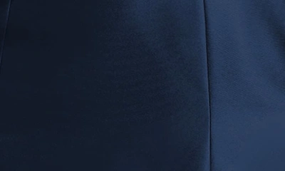 Alfred Sung Strapless Satin Gown Formal Dress In Midnight Navy In Midnight