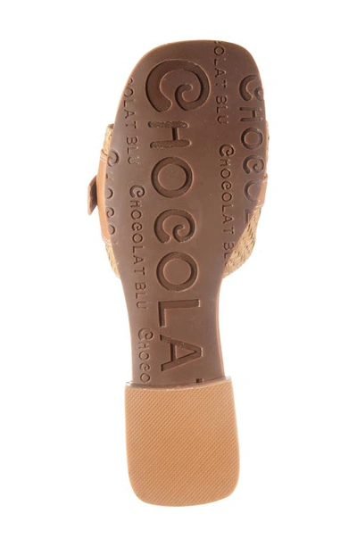 Shop Chocolat Blu Briella Slide Sandal In Toast Raffia