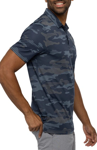 Shop Travismathew Beachside Stealth Camo Polo In Blue Nights