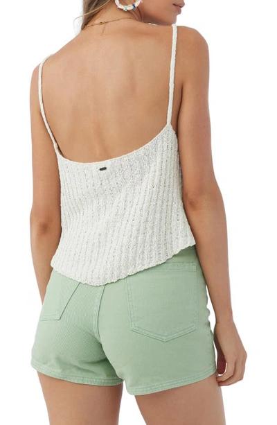 O'neill Janessa Rib Cotton Sweater Tank In Winter White