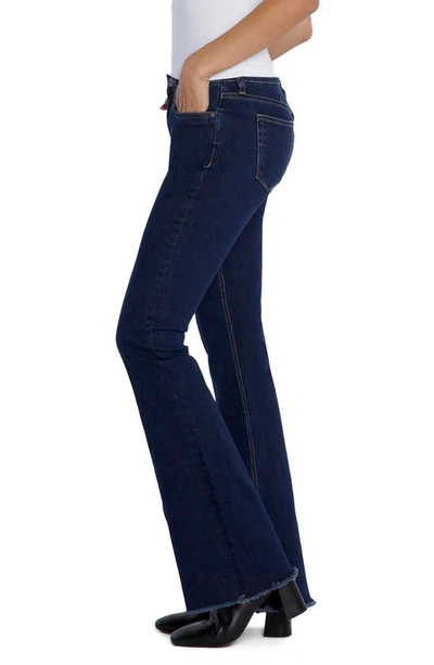 Shop Hint Of Blu Fun Frayed Slim Flare Jeans In Current