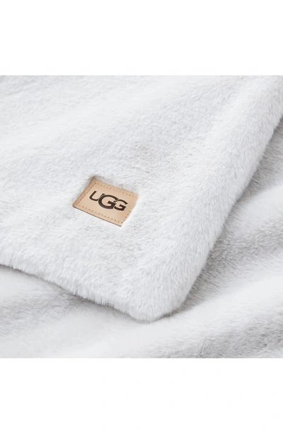 Shop Ugg Lanai Fleece Throw Blanket In Stone