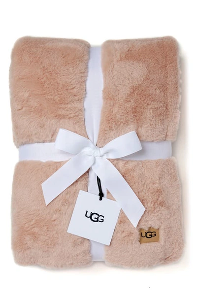 Shop Ugg Lanai Fleece Throw Blanket In Light Quartz