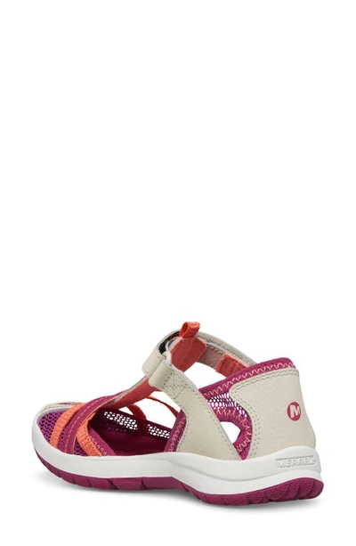 Shop Merrell Kids' Dragonfly Sandal In Grey/ Coral
