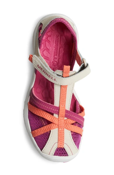 Shop Merrell Kids' Dragonfly Sandal In Grey/ Coral