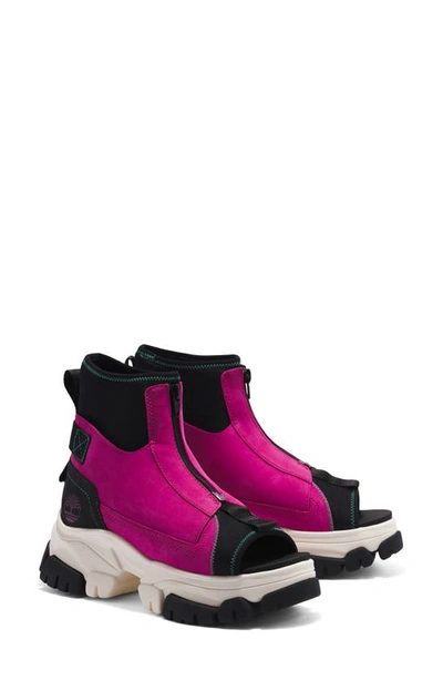 Shop Timberland Adley Way Sandal Boot In Bright Pink Nubuck