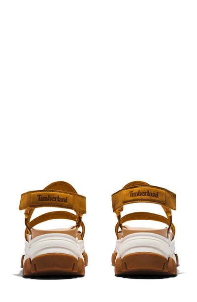 Timberland Adley Way Platform Sandal In Wheat Nubuck