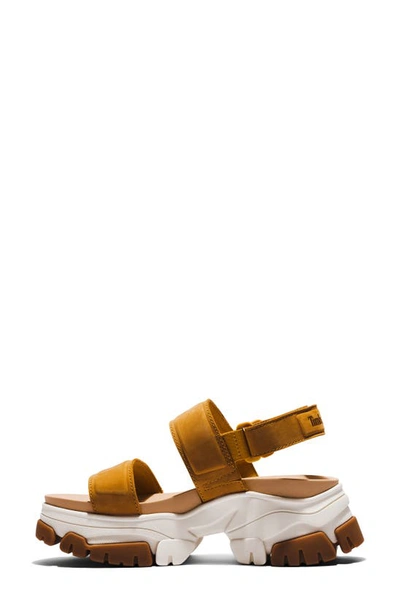 Timberland Adley Way Platform Sandal In Wheat Nubuck