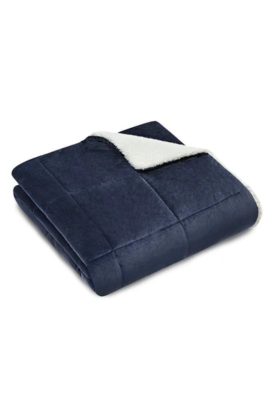 Shop Ugg Blissful Reversible Quilted Fleece Comforter & Sham Set In Imperial