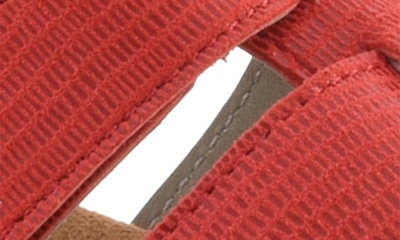 Shop David Tate Shala Strappy Sport Sandal In Red Lizard Print Leather