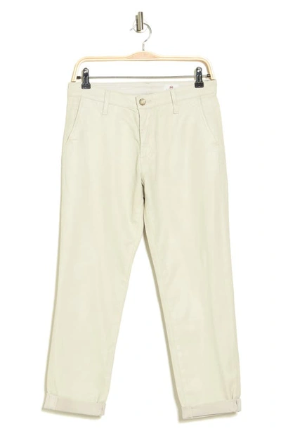 Ag Caden Crop Faux Leather Pants In Leatherette Pale Smoke