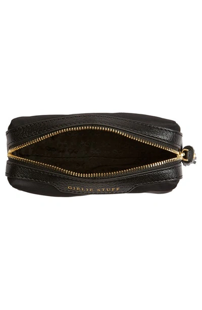 Shop Anya Hindmarch Girlie Stuff Econyl® Recycled Nylon Pouch In Black