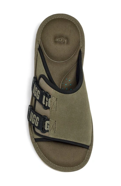 Shop Ugg Goldencoast Slide Sandal In Moss Green