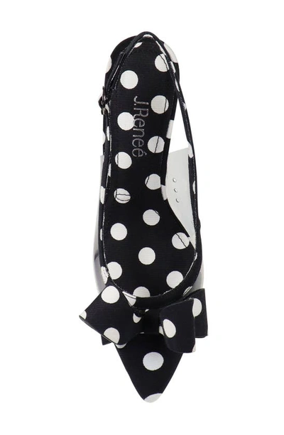 Shop J. Reneé Karunya Pointed Toe Slingback Pump In Clear/ Black/ White