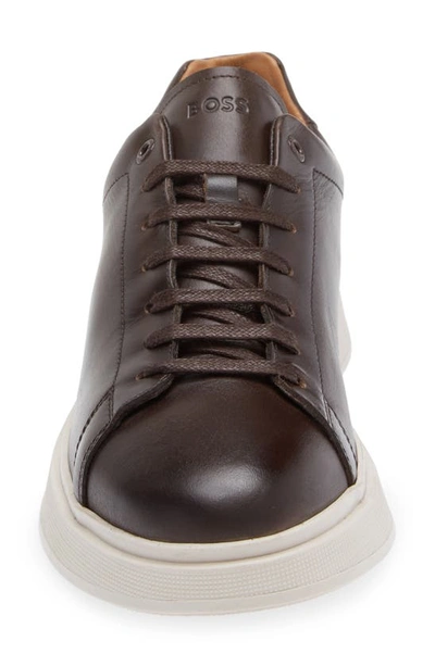 Shop Hugo Boss Bulton Sneaker In Dark Brown