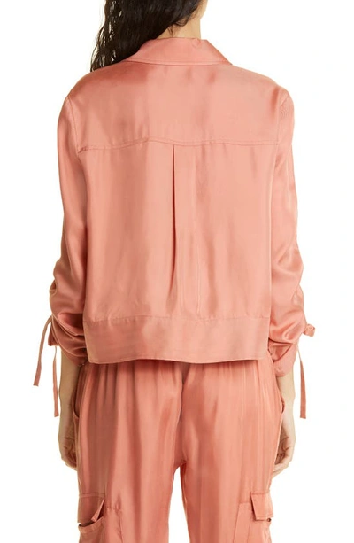 Cinq À Sept Dale Patch-pocket Twill Jacket In Apricot