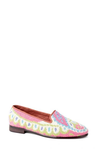 Shop Bypaige Needlepoint Paisley Loafer In Pink