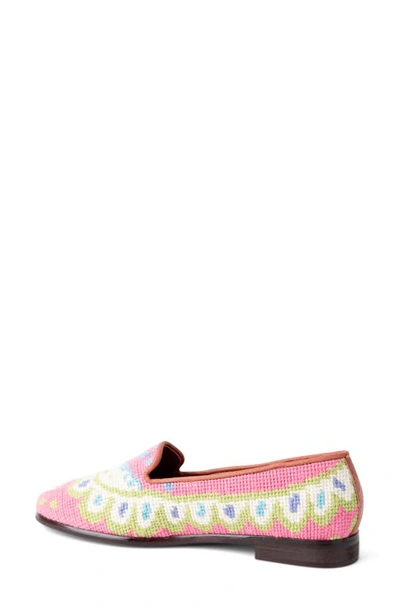 Bypaige Needlepoint Paisley Loafer In Pink