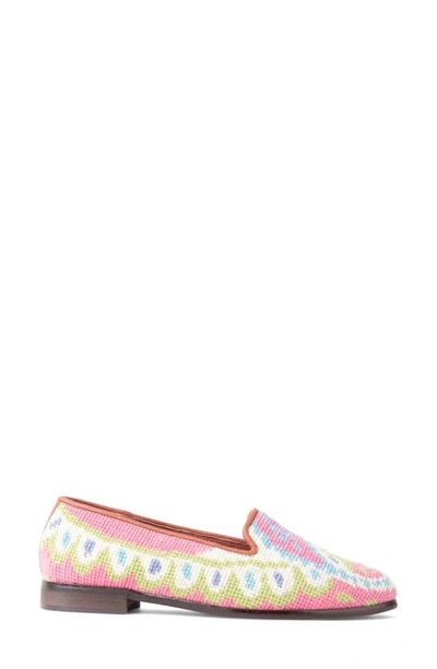 Bypaige Needlepoint Paisley Loafer In Pink