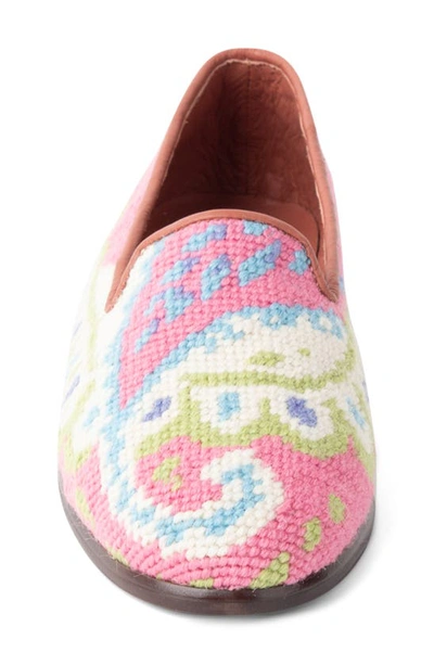 Bypaige Needlepoint Paisley Loafer In Pink