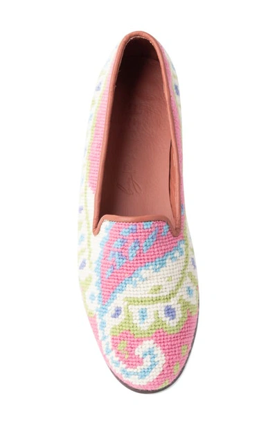 Bypaige Needlepoint Paisley Loafer In Pink