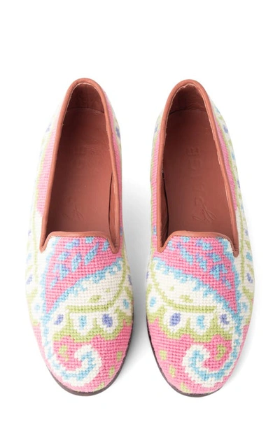 Shop Bypaige Needlepoint Paisley Loafer In Pink