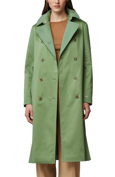 Shop Soia & Kyo Water Repellent Cotton Blend Trench Coat In Moss