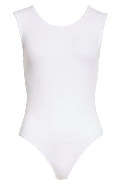 Shop Atm Anthony Thomas Melillo Sleeveless Thong Bodysuit In White