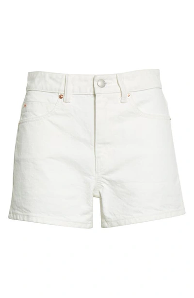 Shop Alexander Wang High Waist Denim Shorts In Vintage White