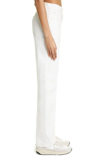Shop Alexander Wang Relaxed Straight Leg Jeans In Vintage White