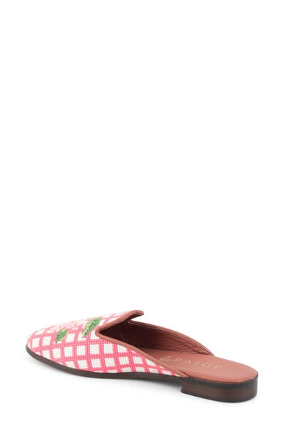 Bypaige Needlepoint Hydrangea Mule In Pink Hydrangea