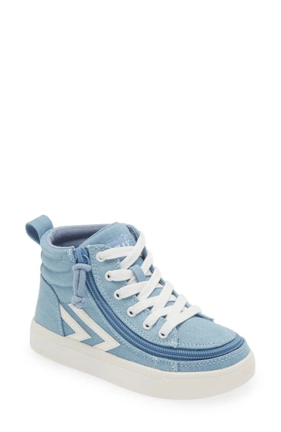 Shop Billy Footwear Kids' Watercolor Cs High Sneaker In Denim/ White