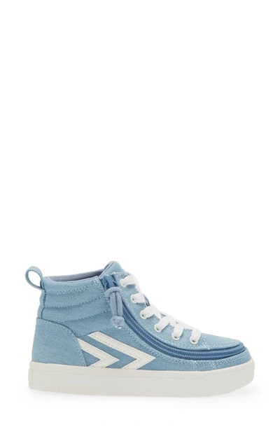 Shop Billy Footwear Kids' Watercolor Cs High Sneaker In Denim/ White