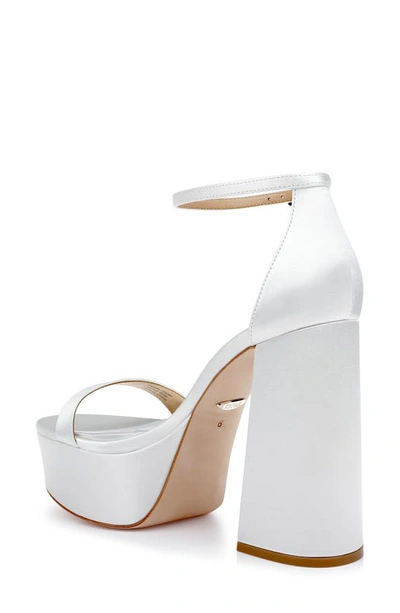 Shop Badgley Mischka Party Ankle Strap Platform Sandal In Soft White