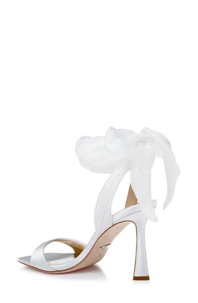 Shop Badgley Mischka Primrose Ankle Wrap Sandal In Soft White