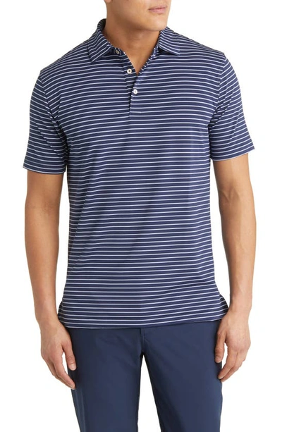 Shop Peter Millar Drum Performance Jersey Polo In Navy