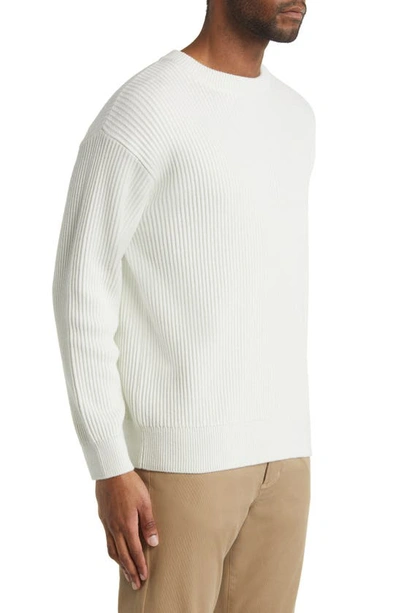 Shop Closed Wool & Cotton Rib Sweater In Marble White