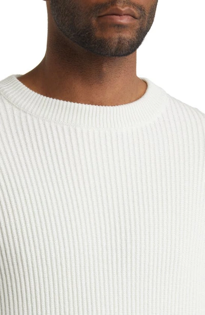 Shop Closed Wool & Cotton Rib Sweater In Marble White