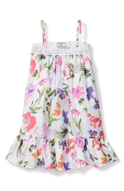 Shop Petite Plume Kids' Gardens Of Giverny Lily Floral Nightgown In White