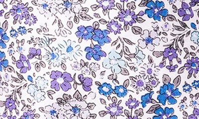 Shop Petite Plume Kids' Fleur Dazur Amelie Floral Two-piece Short Pajamas In Blue