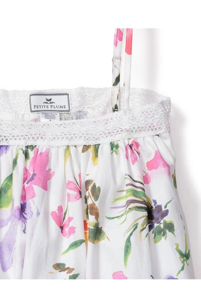 Shop Petite Plume Kids' Gardens Of Giverny Lily Floral Nightgown In White