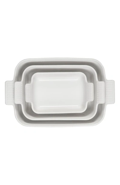 Le Creuset The Heritage Set Of 3 Rectangular Baking Dishes In White