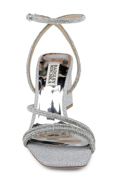 Shop Badgley Mischka Freedom Ankle Strap Sandal In Silver