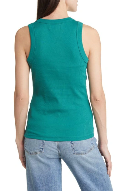 Shop Madewell Brightside Tank Top In Jade Green