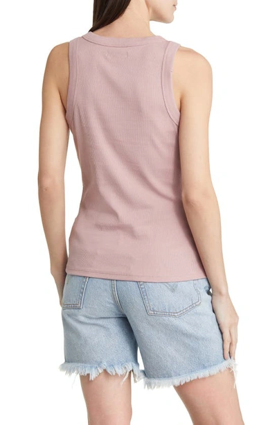 Shop Madewell Brightside Tank Top In Warm Thistle