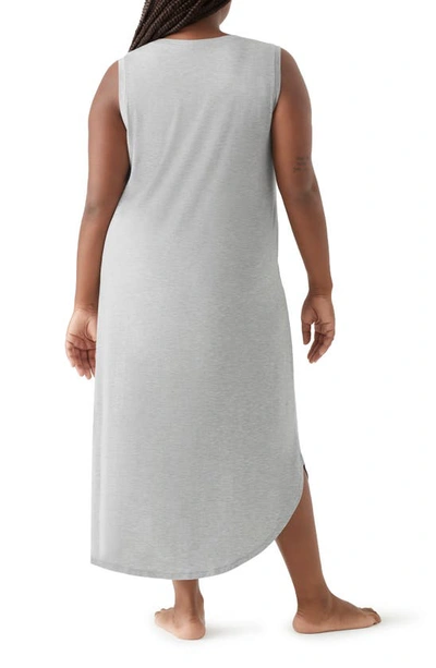 Shop True & Co. Any Wear Sleeveless T-shirt Dress In Light Gray Heather