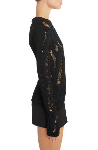 Shop Versace Serie Grunge Sweater In Black