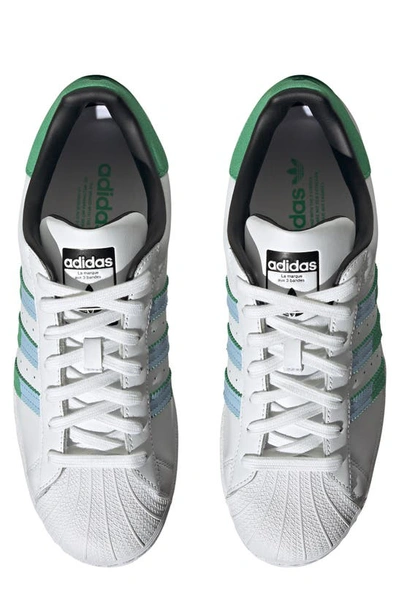 Adidas Originals Superstar Sneaker In Ftwr White/semi Screaming Green/blue  Dawn | ModeSens